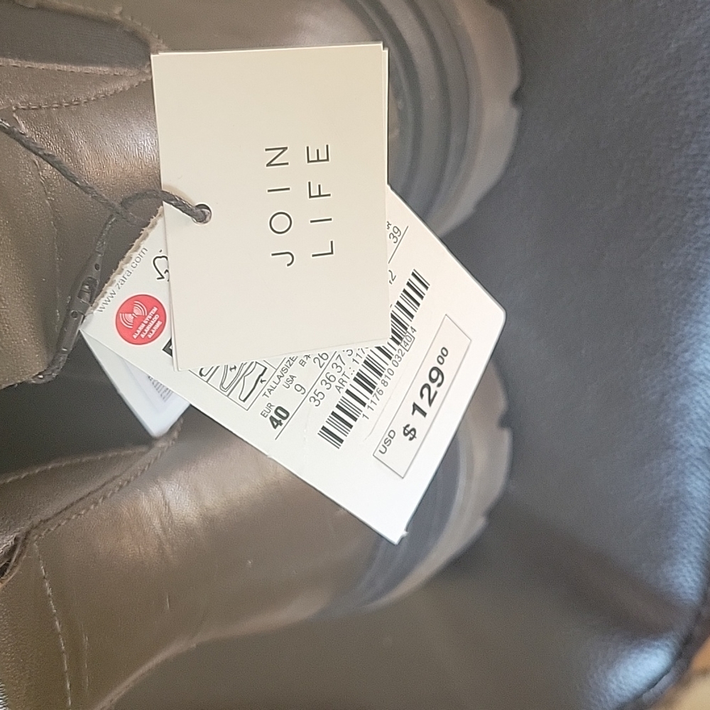 🎉HP🎉NWT ZARA LEATHER ANKLE BOOTS - Picture 13 of 17